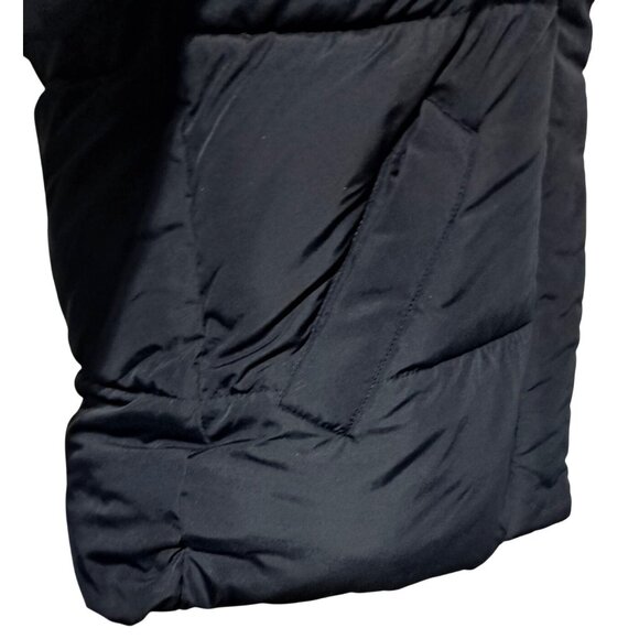 Abercrombie & Fitch Womens S Black Puffer Jacket Hood & Sherpa-Lined Water Wind - Picture 9 of 10